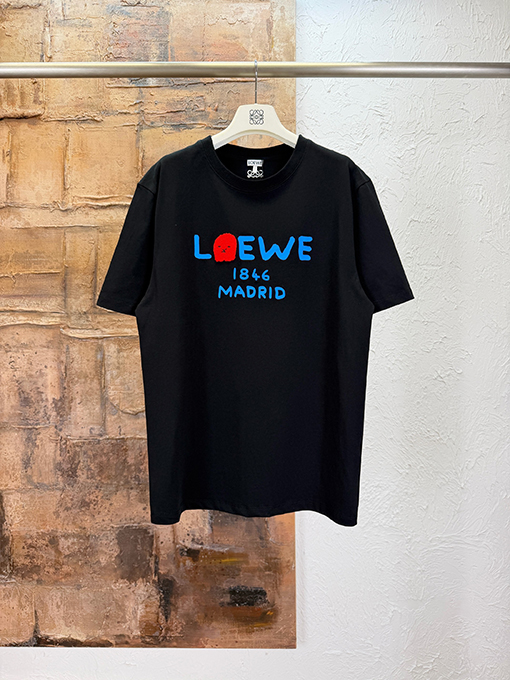 ロエベコピー Loewe 180周年記念プリント刺繍入り半袖Tシャツ