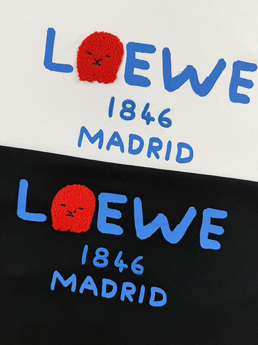 ロエベコピー Loewe 180周年記念プリント刺繍入り半袖Tシャツ