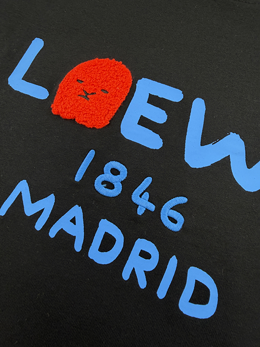 ロエベコピー Loewe 180周年記念プリント刺繍入り半袖Tシャツ