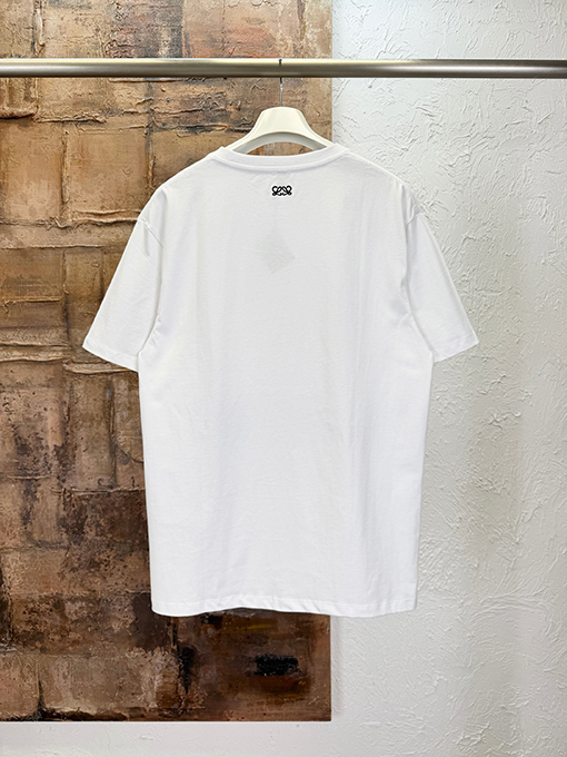 ロエベ Loewe 新モデル180周年記念プリント刺繍入り半袖Tシャツ