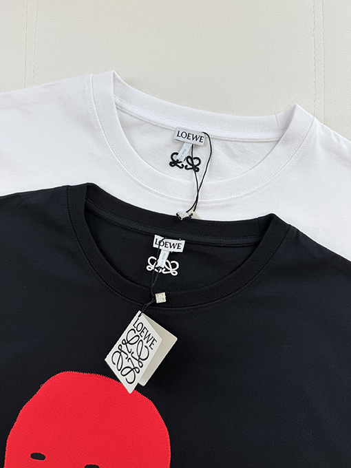 ロエベ Loewe 新モデル180周年記念プリント刺繍入り半袖Tシャツ