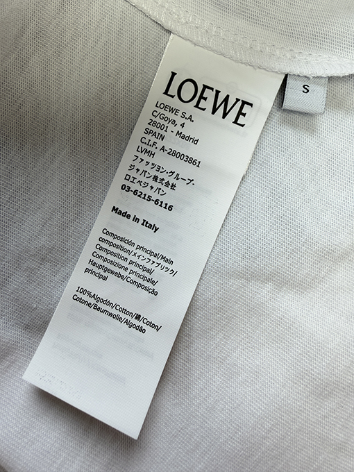 ロエベ Loewe 新モデル180周年記念プリント刺繍入り半袖Tシャツ