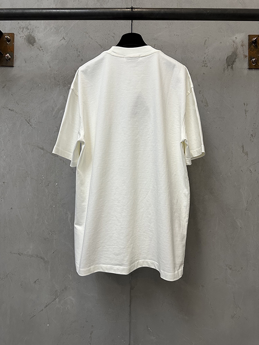 サンローランコピー クラシックな小さなロゴ刺繍入りの厚の半袖Tシャツ