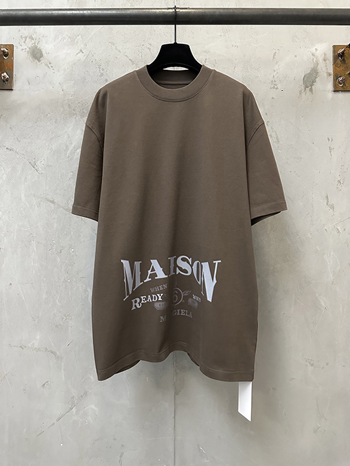 マルタン マルジェラ レトロロゴプリントの半袖Tシャツ