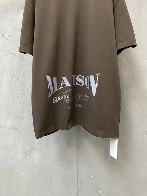 マルタン マルジェラ レトロロゴプリントの半袖Tシャツ