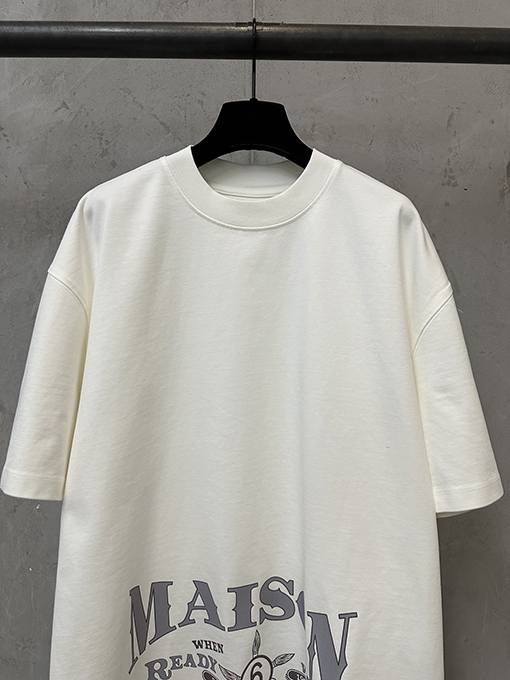 マルタン マルジェラ レトロロゴプリントの半袖Tシャツ
