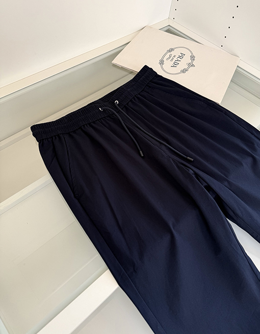 プラダ 春夏け薄ゴムウエストストレートレッグカジュアルパンツ