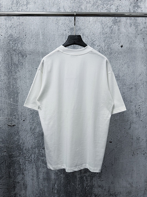 シャネルスーパーコピー フロッキーとプレスをしたカップルけ半袖Tシャツ