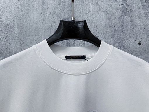 ルイヴィトンコピー LV 新モデルロゴ入りラインストーン半袖Tシャツ