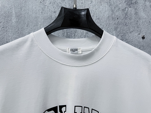 セリーヌ CELINE 文字ロゴ入りカップル半袖Tシャツ