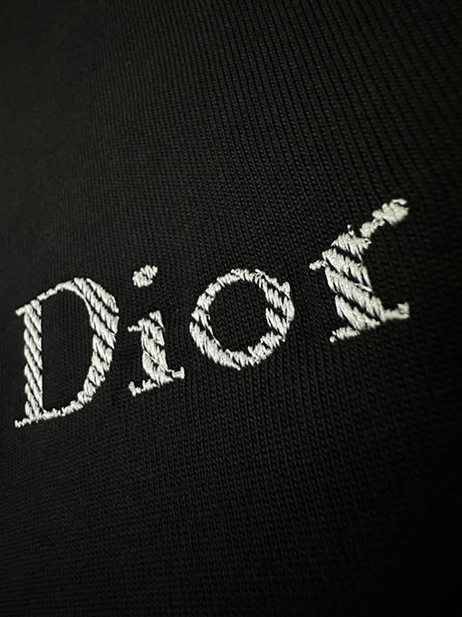 ディオールスーパーコピー Dior 字母ロゴ刺繍入りヘビーウェイト半袖Tシャツ