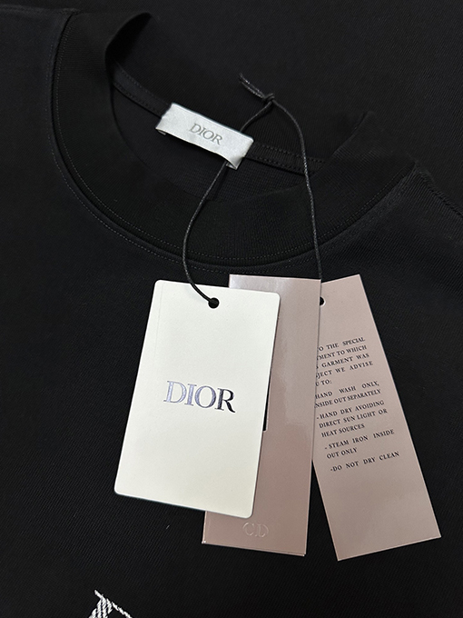 ディオールスーパーコピー Dior 字母ロゴ刺繍入りヘビーウェイト半袖Tシャツ
