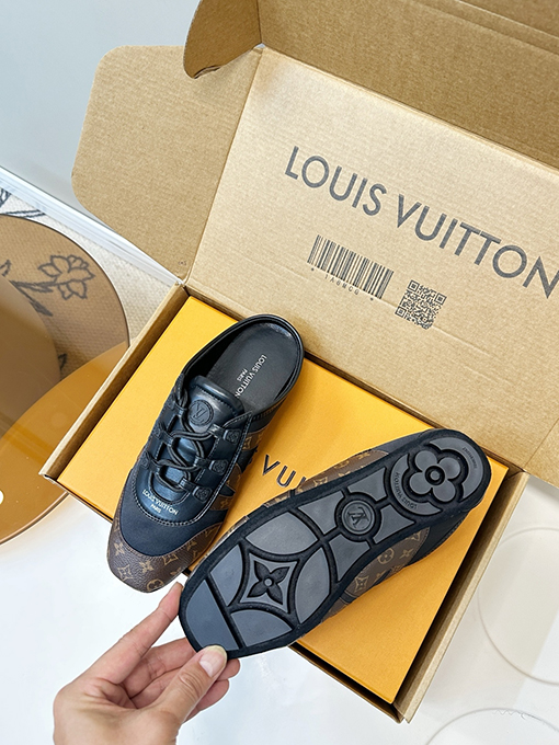 ルイヴィトン レディースドイツ製のトレーニングシューズ、おしゃれなフラットハーフスリッパ