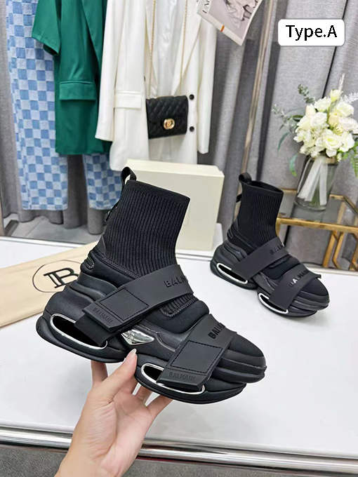 バルマン BALMAINロゴストラップ 厚底ソックススニーカー