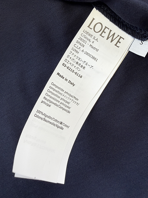 ロエベコピー LOEWE カラーブロックの文字刺繍入り半袖Tシャツ