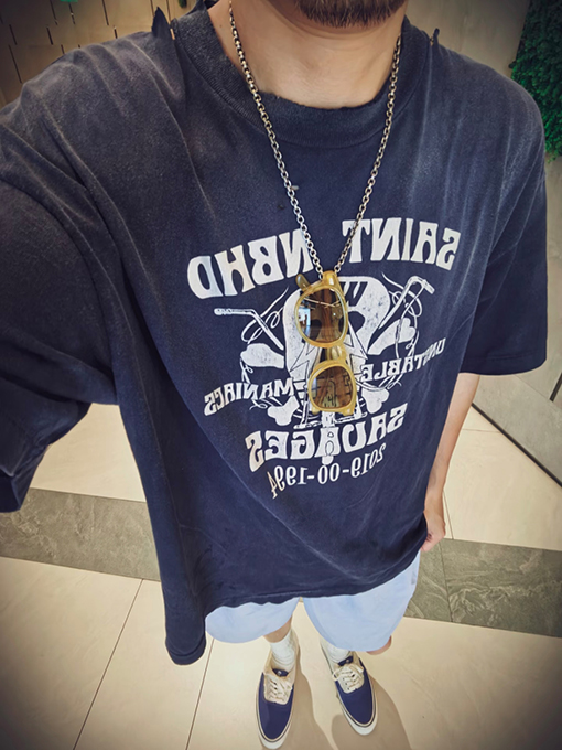 セントマイケル SAINT MICHAEL コラボレーション スカル 半袖Tシャツ