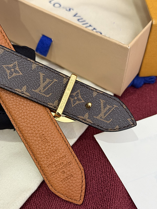 ルイヴィトン Pretty LV Monogram 新モデルレディースキャンバス牛革ゴールドトーンバックル ベルト