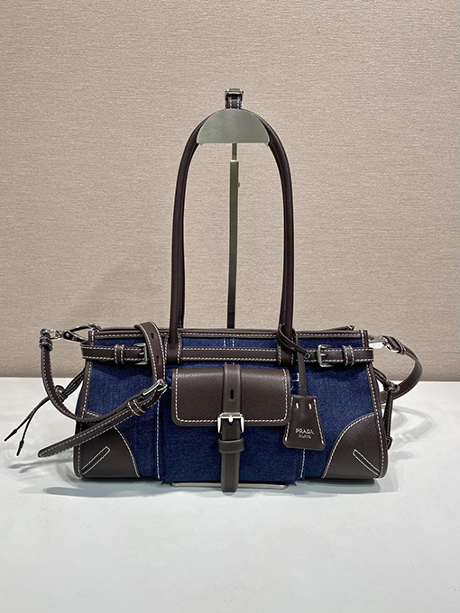 プラダ Bonnie デニム小型ハンドバッグ