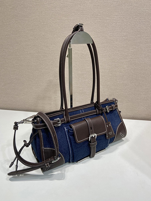 プラダ Bonnie デニム小型ハンドバッグ