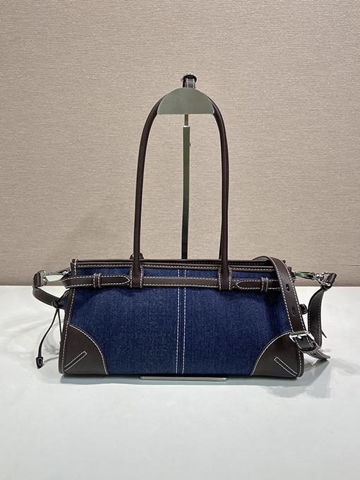 プラダ Bonnie デニム小型ハンドバッグ