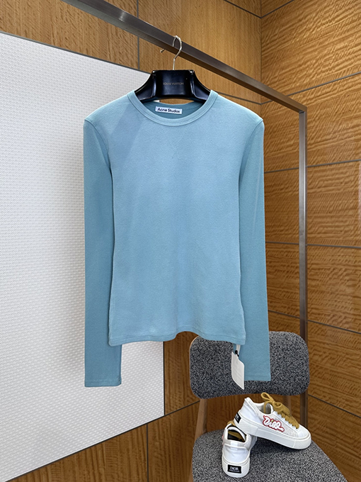 アクネストゥディオズコピー Acne Studios 1996 レディースレタープリント入りウォッシュリブ編み長袖シャツ