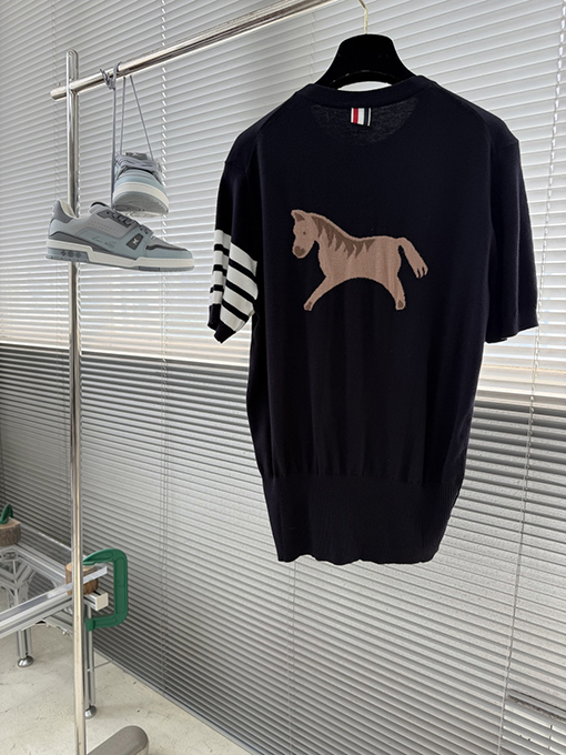 トムブラウン バックポニーニット半袖Tシャツ