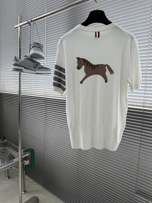 トムブラウン バックポニーニット半袖Tシャツ