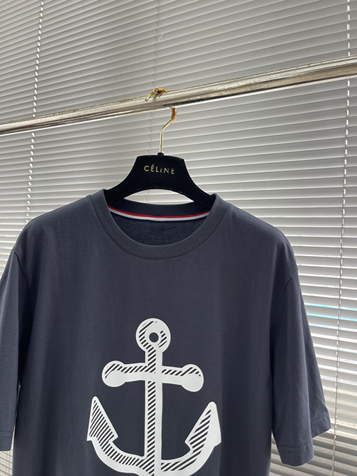 トムブラウンコピー 最新のアンカー柄半袖Tシャツ