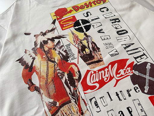 セントマイケル パンクカルチャーとアメリカンレトロスタイルを融合させた半袖Tシャツ
