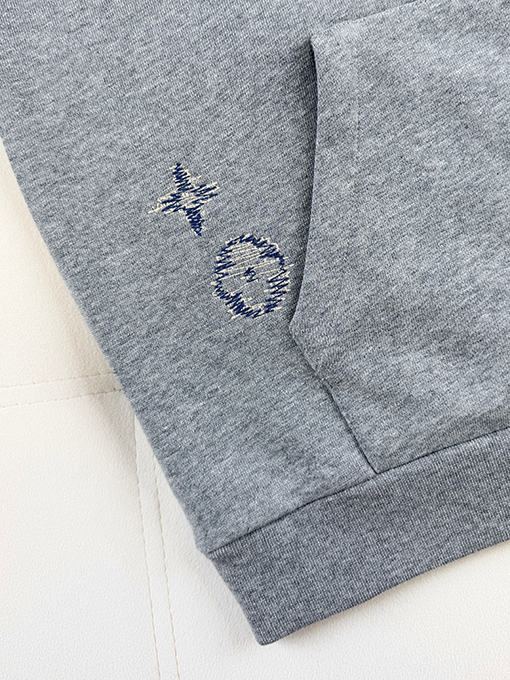 ルイヴィトン 刺繍ロゴ入りフード付きジップアップスウェットジャケット