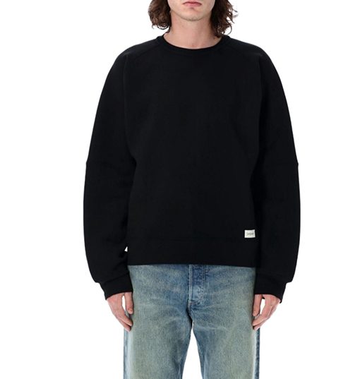 サンローランコピー SAINT LAURENT 裾にタグ付きクルーネックのスウェットシャツ