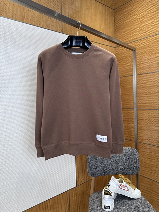 サンローランコピー SAINT LAURENT 裾にタグ付きクルーネックのスウェットシャツ