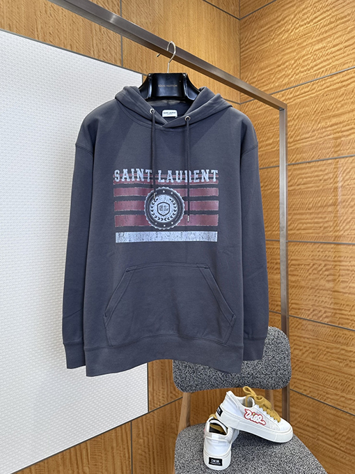 サンローランコピー SAINT LAURENT レトロなバッジプリントパーカー