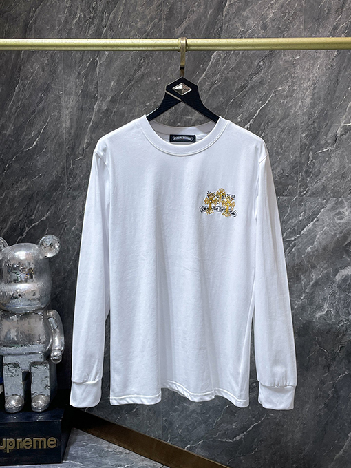 クロムハーツスーパーコピー クロス刺繍入りの長袖シャツ