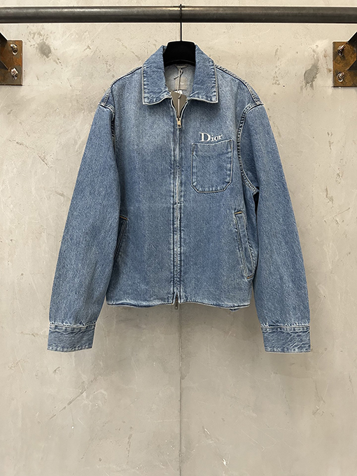 ディオール Dior ロゴ刺繍入りワークウェアデニムジャケット