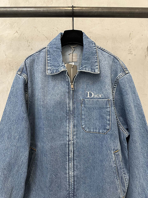 ディオール Dior ロゴ刺繍入りワークウェアデニムジャケット