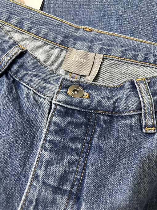 ディオールスーパーコピー DIOR ロゴ刺繍入りワークジーンズ