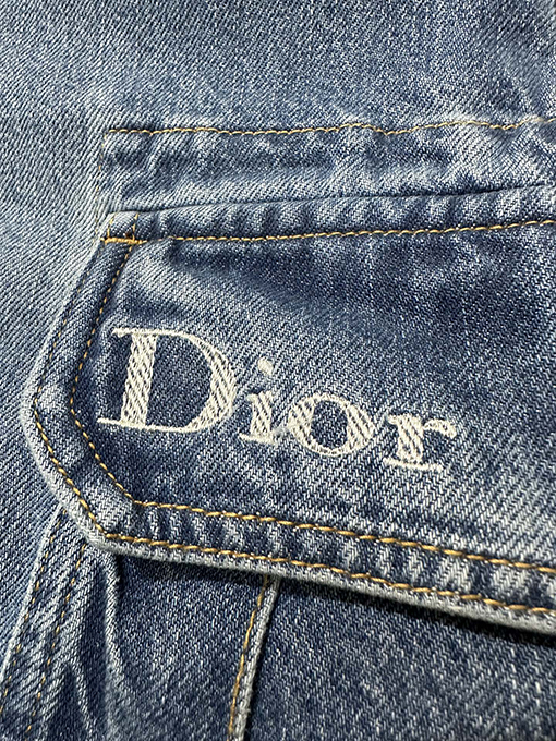 ディオールスーパーコピー DIOR ロゴ刺繍入りワークジーンズ