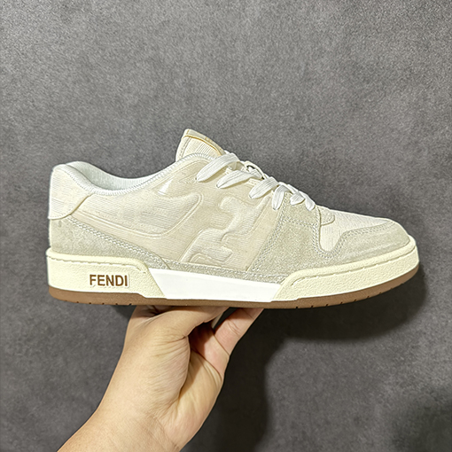 フェンディスニーカーコピー FENDI Match ファッションレザー型押しレースアップローカットファッションスニーカー