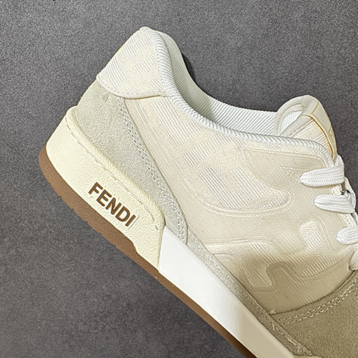フェンディスニーカーコピー FENDI Match ファッションレザー型押しレースアップローカットファッションスニーカー