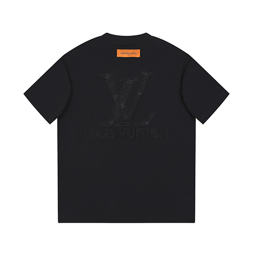ルイヴィトン アーチ橋の透かし彫り刺繍入り半袖Tシャツ