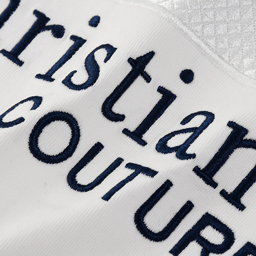 ディオールスーパーコピー Christian Dior Couture クアップリケ刺繍入りウォッシュ半袖Tシャツ