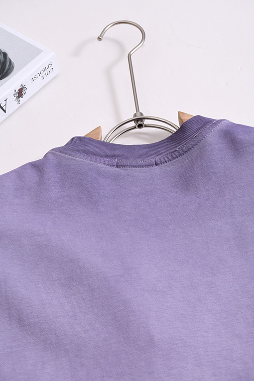 クロムハーツスーパーコピー ウォッシュ染色の発泡をしたプリント半袖Tシャツ