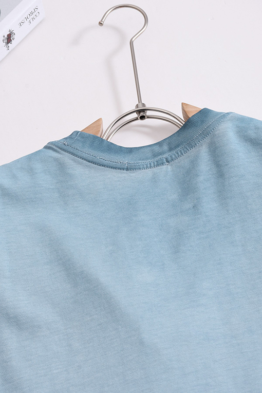 クロムハーツスーパーコピー ウォッシュ染色の発泡をしたプリント半袖Tシャツ