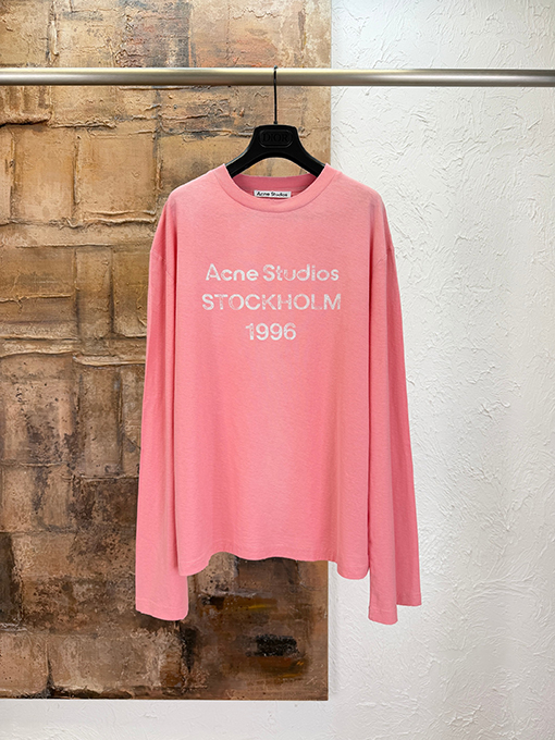 アクネストゥディオズ長袖シャツコピー Acne Studios スプレープリント 1996 ロゴ入り長袖シャツ