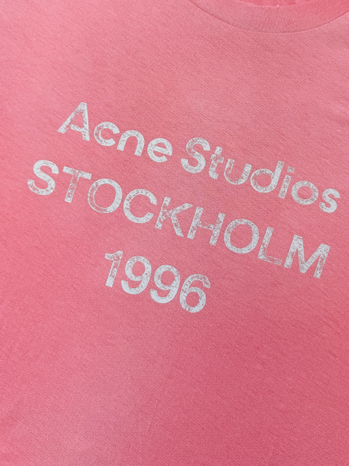 アクネストゥディオズ長袖シャツコピー Acne Studios スプレープリント 1996 ロゴ入り長袖シャツ