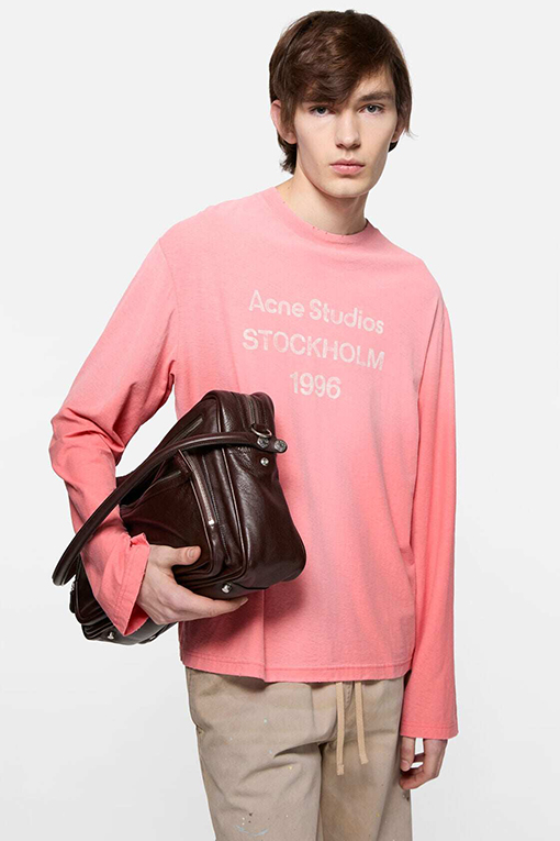 アクネストゥディオズ長袖シャツコピー Acne Studios スプレープリント 1996 ロゴ入り長袖シャツ
