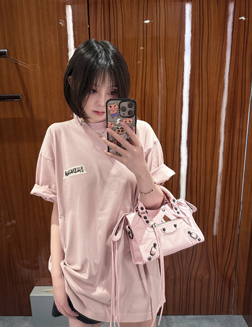 バレンシアガスーパーコピーレターテーププリント半袖Tシャツ