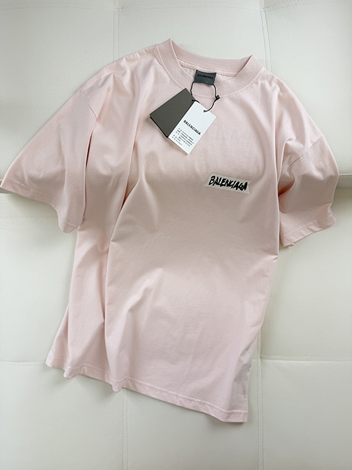 バレンシアガスーパーコピーレターテーププリント半袖Tシャツ