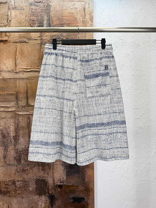 ロエベデニムショーツスーパーコピー クラシックな質感のジャカード刺繍入りデニムショートパンツ